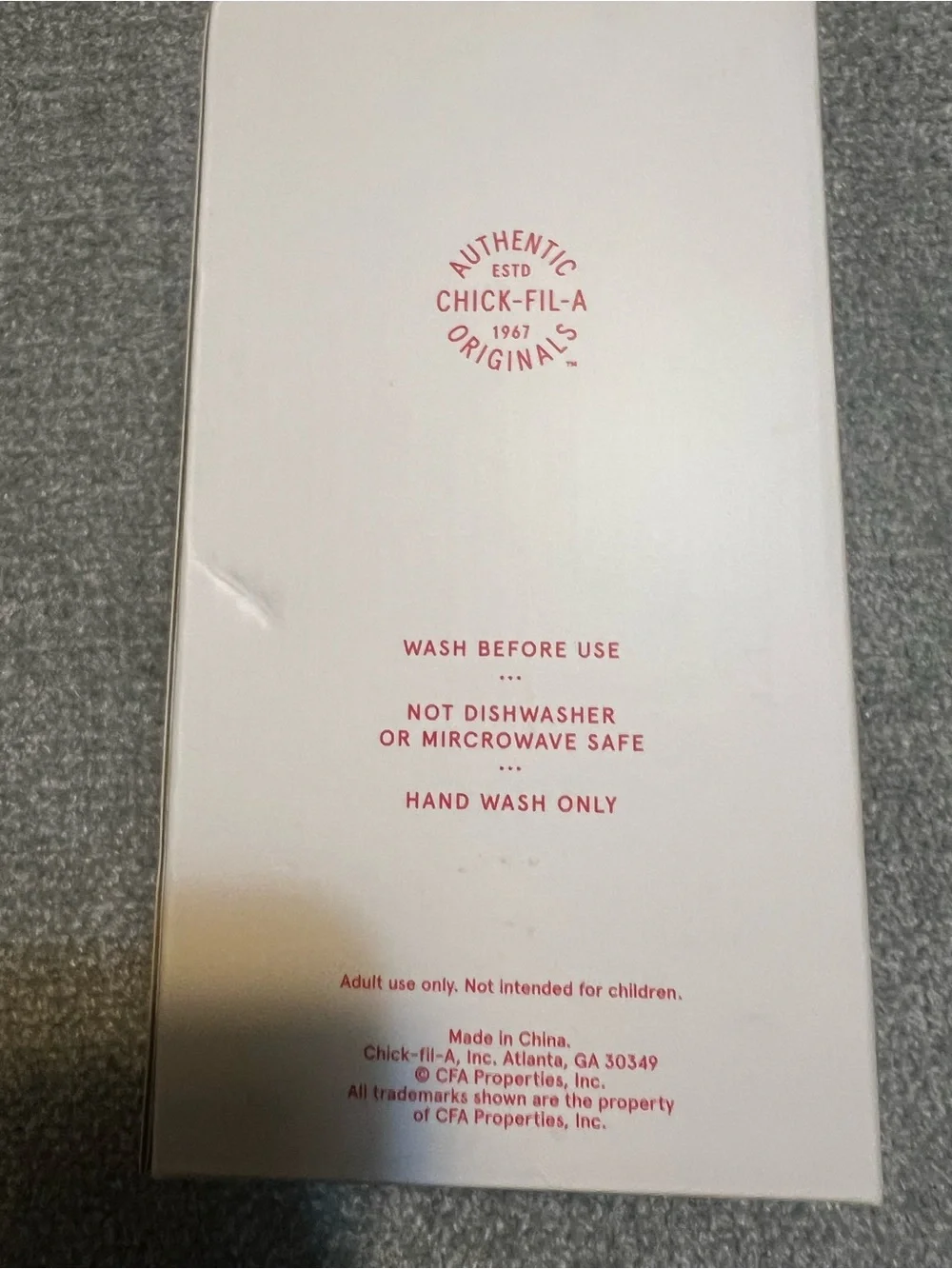 Chick Fil A Large Insulated Cup